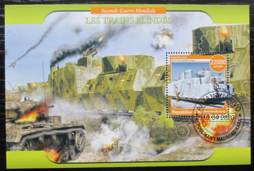 Poštová známka Madagaskar 2020 Vojenské vlaky Mi# N/N