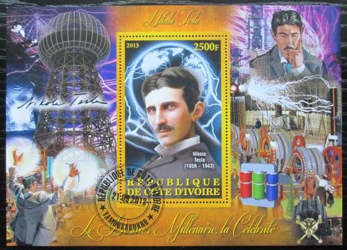 Poštová známka Pobrežie Slonoviny 2013 Nikola Tesla Mi# N/N