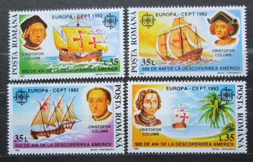 Poštové známky Rumunsko 1992 Európa CEPT, objavenie Ameriky Mi# 4790-93 Kat 20€