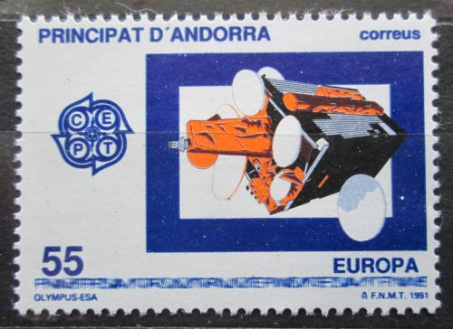 Poštová známka Andorra Šp. 1991 Európa CEPT, prieskum vesmíru Mi# 222