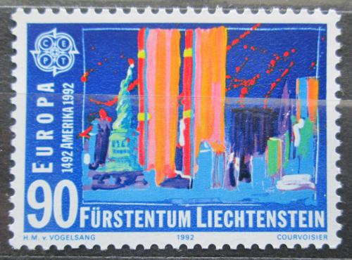 Poštová známka Lichtenštajnsko 1992 Európa CEPT, objavenie Ameriky Mi# 1034