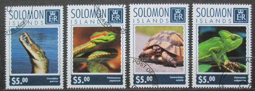 Poštové známky Šalamúnove ostrovy 2014 Obojživelníky a plazy Mi# 2907-10 Kat 7€