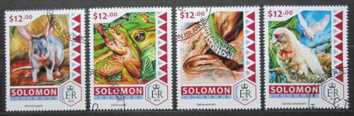 Poštové známky Šalamúnove ostrovy 2016 Ohrožená fauna Mi# 4135-38 Kat 14€
