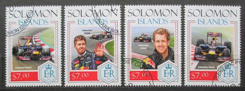 Poštové známky Šalamúnove ostrovy 2014 Sebastian Vettel Mi# 2477-80 Kat 9.50€