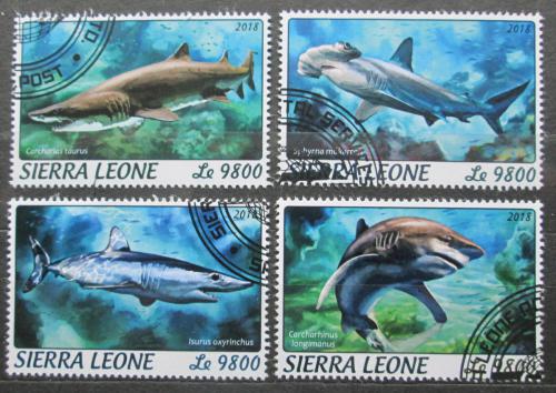 Poštové známky Sierra Leone 2018 Žraloky Mi# 9644-47 Kat 11€