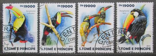 Poštové známky Svätý Tomáš 2015 Tukani Mi# 6151-54 Kat 7.50€