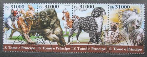Poštové známky Svätý Tomáš 2015 Psy Mi# 6340-43 Kat 12€
