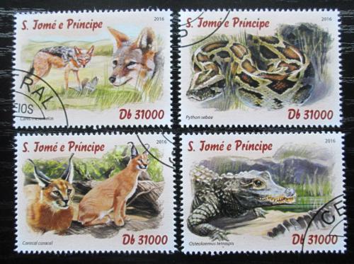 Poštové známky Svätý Tomáš 2016 Africkí predátoøi Mi# 6726-29 Kat 12€