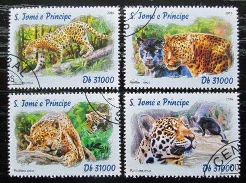Poštové známky Svätý Tomáš 2016 Jaguáøi Mi# 6786-89 Kat 12€
