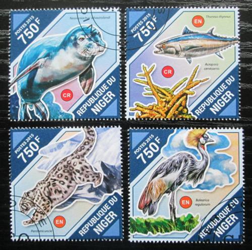 Poštové známky Niger 2015 Ohrožená fauna Mi# 3892-95 Kat 12€