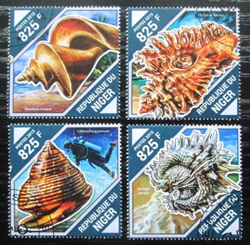 Poštové známky Niger 2015 Mušle Mi# 3867-70 Kat 13€