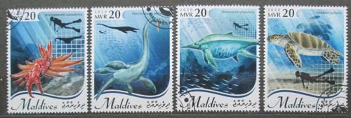 Poštové známky Maldivy 2020 Vodní dinosaury Mi# 9150-53 Kat 11€