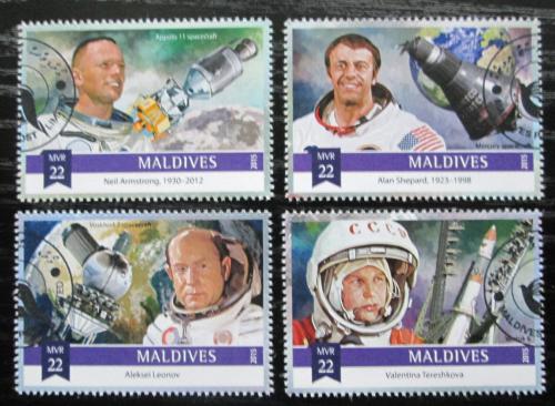 Poštové známky Maldivy 2015 Kozmonauti Mi# 5860-63 Kat 11€