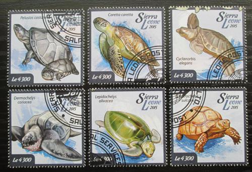 Poštové známky Sierra Leone 2015 Korytnaèky Mi# 5962-67 Kat 11.50€