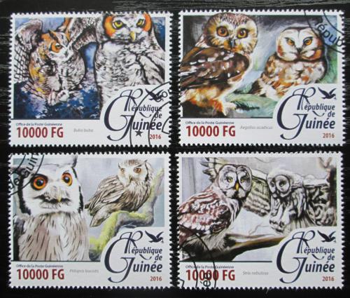 Poštové známky Guinea 2016 Sovy Mi# 11671-74 Kat 16€