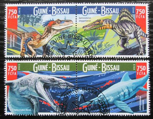 Poštové známky Guinea-Bissau 2015 Dinosaury Mi# 8232-35 Kat 11€