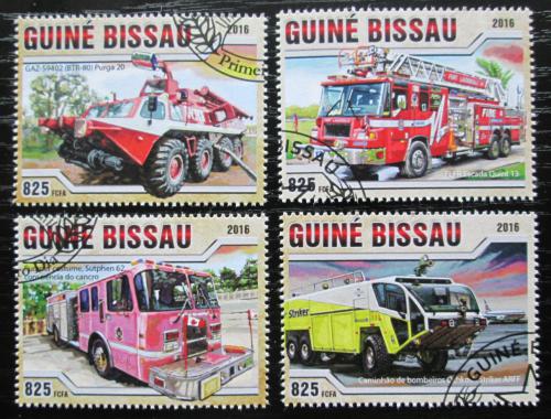 Poštové známky Guinea-Bissau 2016 Hasièská autá Mi# 8753-56 Kat 12.50€