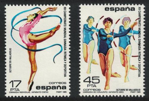 Poštové známky Španielsko 1985 Športovní gymnastika Mi# 2696-97
