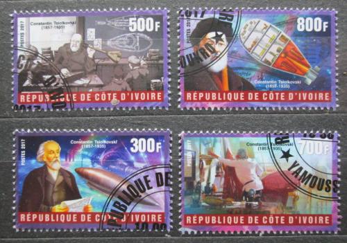 Poštové známky Pobrežie Slonoviny 2017 Konstantin Eduardoviè Ciolkovskij Mi# N/N