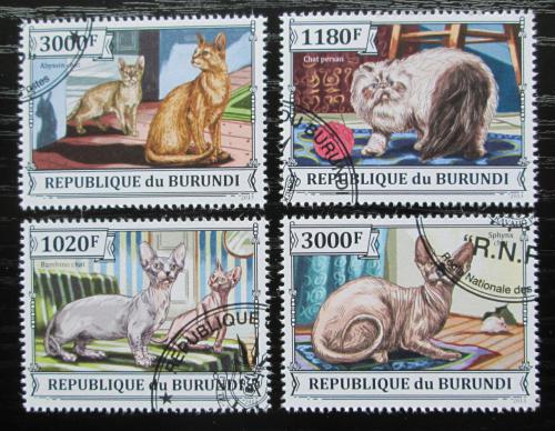 Poštové známky Burundi 2013 Maèky Mi# 3248-51 Kat 9.90€
