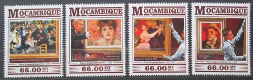 Poštové známky Mozambik 2015 Umenie, Pierre-Auguste Renoir Mi# 8199-8202 Kat 15€