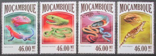 Poštové známky Mozambik 2013 Obojživelníky a plazy Mi# 6807-10 Kat 11€