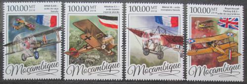 Poštové známky Mozambik 2016 Vojnová lietadla Mi# 8624-27 Kat 22€
