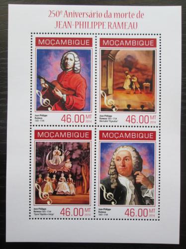 Poštové známky Mozambik 2014 Jean-Philippe Rameau, skladatel Mi# 7095-98 Kat 11€