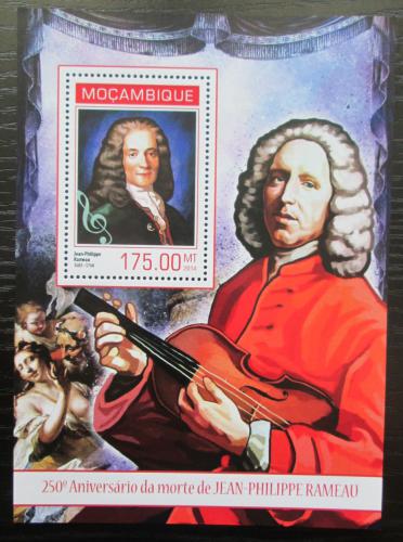 Poštová známka Mozambik 2014 Jean-Philippe Rameau, skladatel Mi# Block 859 Kat 10€