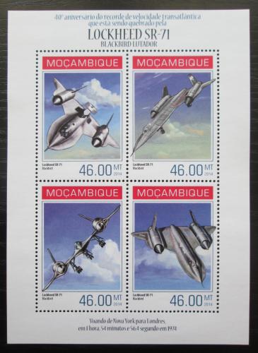 Poštové známky Mozambik 2014 Lockheed SR-71 Blackbird Mi# 7195-98 Kat 11€