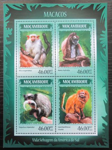 Poštové známky Mozambik 2014 Opice Mi# 7385-88 Kat 11€