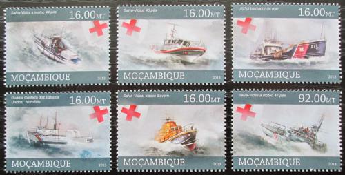 Potov znmky Mozambik 2013 Zchransk lode Mi# 6476-81 Kat 10