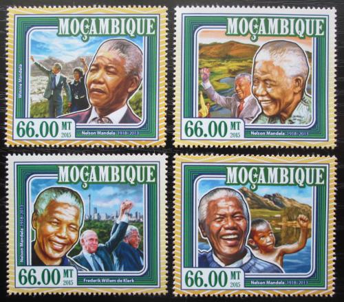 Poštové známky Mozambik 2015 Nelson Mandela Mi# 7820-23 Kat 15€