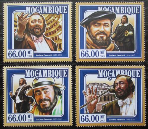 Potov znmky Mozambik 2015 Luciano Pavarotti Mi# 7785-88 Kat 15 - zvi obrzok