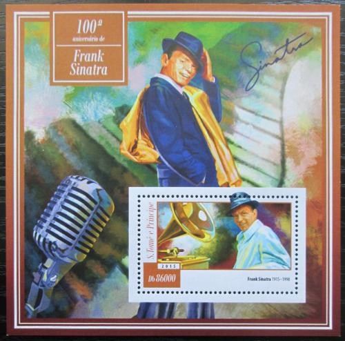 Poštová známka Svätý Tomáš 2015 Frank Sinatra Mi# Block 1061 Kat 8.50€