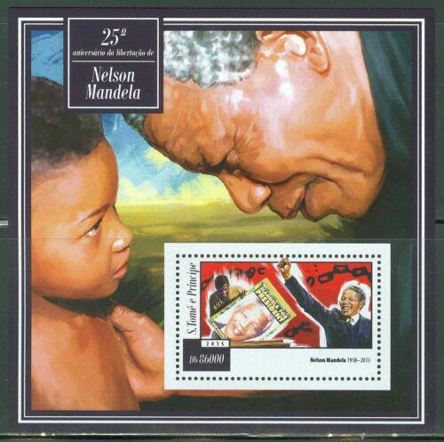 Poštová známka Svätý Tomáš 2015 Nelson Mandela Mi# Block 1062 Kat 8.50€