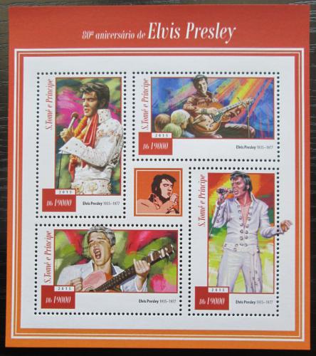 Poštové známky Svätý Tomáš 2015 Elevys Presley Mi# 6045-48 Kat 7.50€