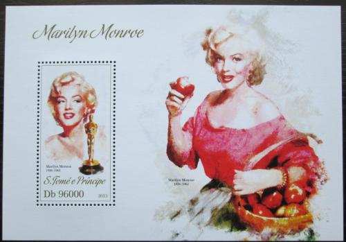 Poštová známka Svätý Tomáš 2013 Marilyn Monroe Mi# Block 908 Kat 10€