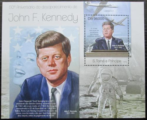 Poštová známka Svätý Tomáš 2013 Prezident John F. Kennedy Mi# Block 863 Kat 10€