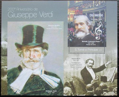 Poštová známka Svätý Tomáš 2013 Giuseppe Verdi Mi# Block 854 Kat 10€