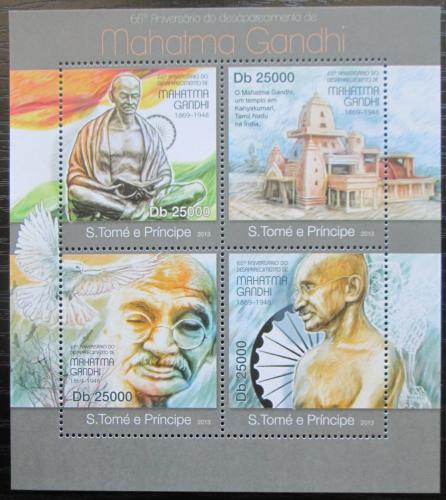 Poštové známky Svätý Tomáš 2013 Mahátma Gándhí Mi# 5001-04 Kat 10€