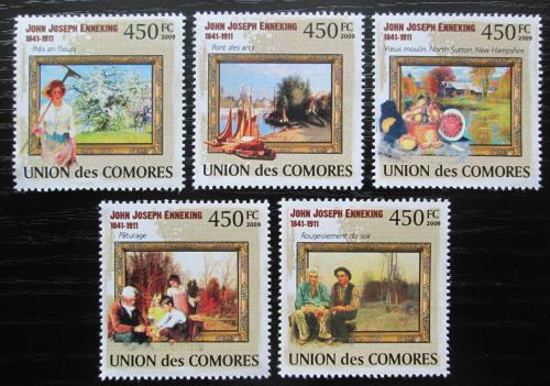 Poštové známky Komory 2009 Umenie, John Joseph Enneking Mi# 2540-44 Kat 10€