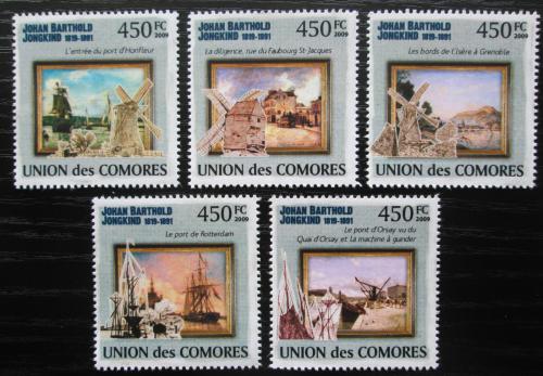 Poštové známky Komory 2009 Umenie, Johan Barthold Jongkind Mi# 2545-49 Kat 10€