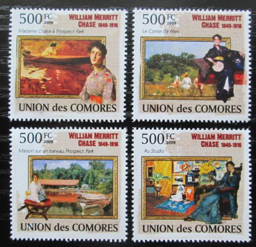 Poštové známky Komory 2009 Umenie, William Merritt Chase Mi# 2564-67 Kat 9.50€
