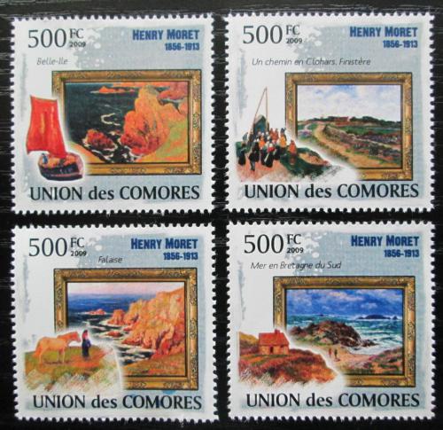 Poštové známky Komory 2009 Umenie, Henry Moret Mi# 2580-83 Kat 9.50€