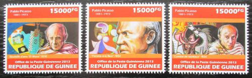 Poštové známky Guinea 2013 Umenie, Pablo Picasso Mi# 10165-67 Kat 18€