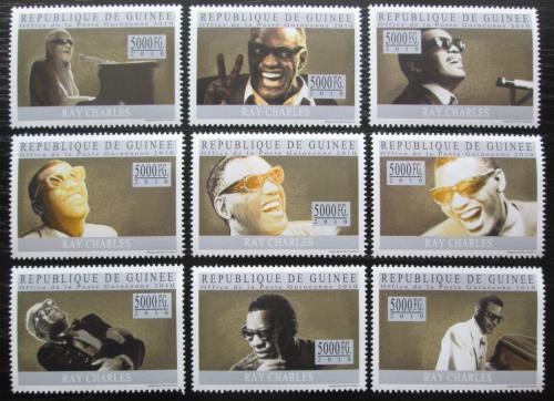 Poštové známky Guinea 2010 Ray Charles, jazz Mi# 7369-77 Kat 18€
