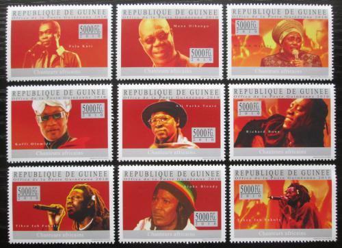 Poštové známky Guinea 2010 Africkí speváci Mi# 7279-87 Kat 18€