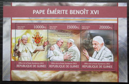 Poštové známky Guinea 2013 Papež Benedikt XVI. Mi# 9765-67 Kat 18€