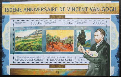 Poštové známky Guinea 2013 Umenie, Vincent van Gogh Mi# 9741-43 Kat 18€